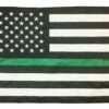 Thin Green Line Black And White American 3×5 Flag Sewn Nylon -Flag Sales 2024 thin green line black and white american 3x5 flag sewn nylon