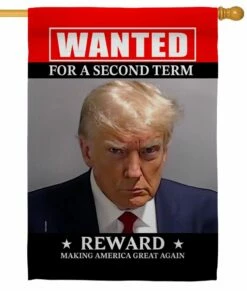 Trump Mugshot Sublimated House Flag