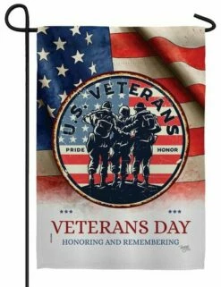 US Veterans Day Sublimated Garden Flag