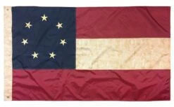 Vintage Antiqued Sewn Nylon 3×5 1st National Confederate Flag -Flag Sales 2024 vintage antiqued sewn nylon 3x5 1st national confederate flag