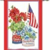 Vintage Patriotic House Flag