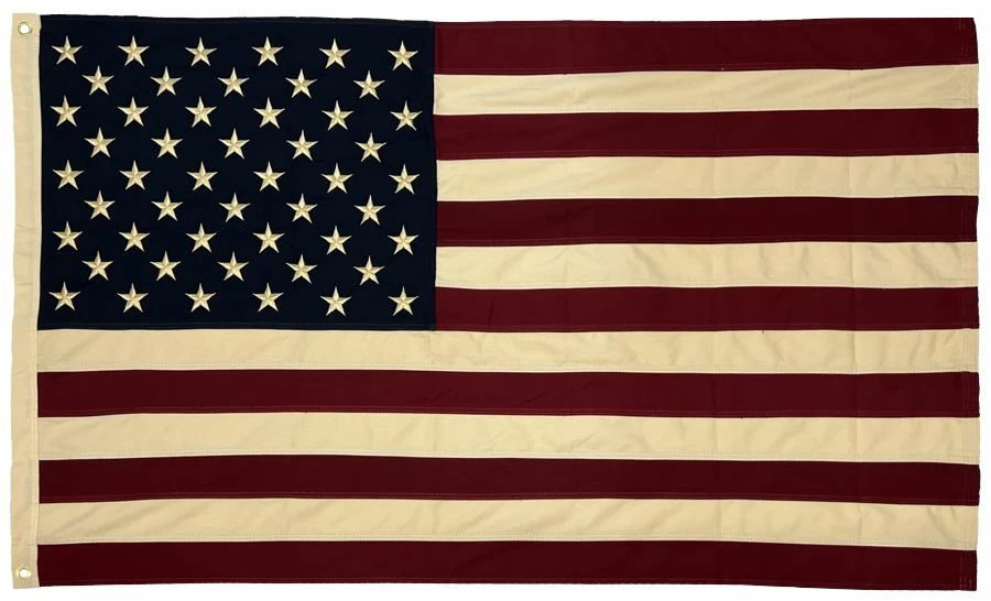 Vintage Tea Stained American Flags – Sewn Cotton 4 Vintage Tea Stained American Flags – Sewn Cotton - Image 2