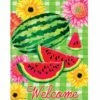 Watermelon Check House Flag