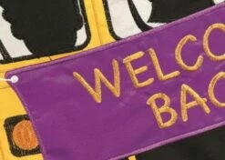 Welcome Back School Bus Double Applique House Flag