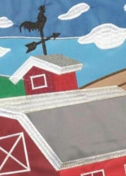 Welcome Barn Birdhouse Double Applique House Flag -Flag Sales 2024 welcome barn birdhouse double applique house flag detail 1