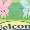 Welcome Bunnies Double Applique House Flag -Flag Sales 2024 welcome bunnies double applique house flag detail 1