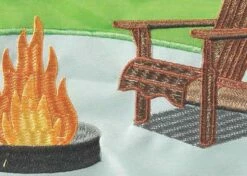 Welcome Cabin Double Applique House Flag