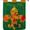 Welcome Fall Fleur De Lis Double Applique House Flag -Flag Sales 2024 welcome fall fleur de lis double applique house flag