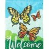 Welcome Monarchs Double Applique House Flag -Flag Sales 2024 welcome monarchs double applique house flag