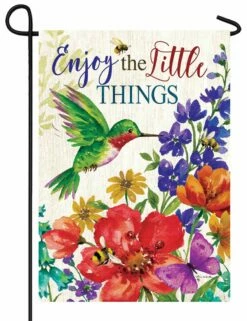 Wildflowers And Hummingbird Garden Flag