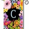Wildflowers Monogram C Garden Flag -Flag Sales 2024 wildflowers monogram c garden flag