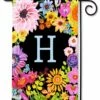 Wildflowers Monogram H Garden Flag -Flag Sales 2024 wildflowers monogram h garden flag