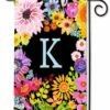 Wildflowers Monogram K Garden Flag -Flag Sales 2024 wildflowers monogram k garden flag
