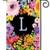 Wildflowers Monogram L Garden Flag