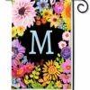 Wildflowers Monogram M Garden Flag -Flag Sales 2024 wildflowers monogram m garden flag