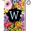 Wildflowers Monogram W Garden Flag -Flag Sales 2024 wildflowers monogram w garden flag