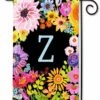 Wildflowers Monogram Z Garden Flag