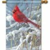 Winter Cardinal House Flag